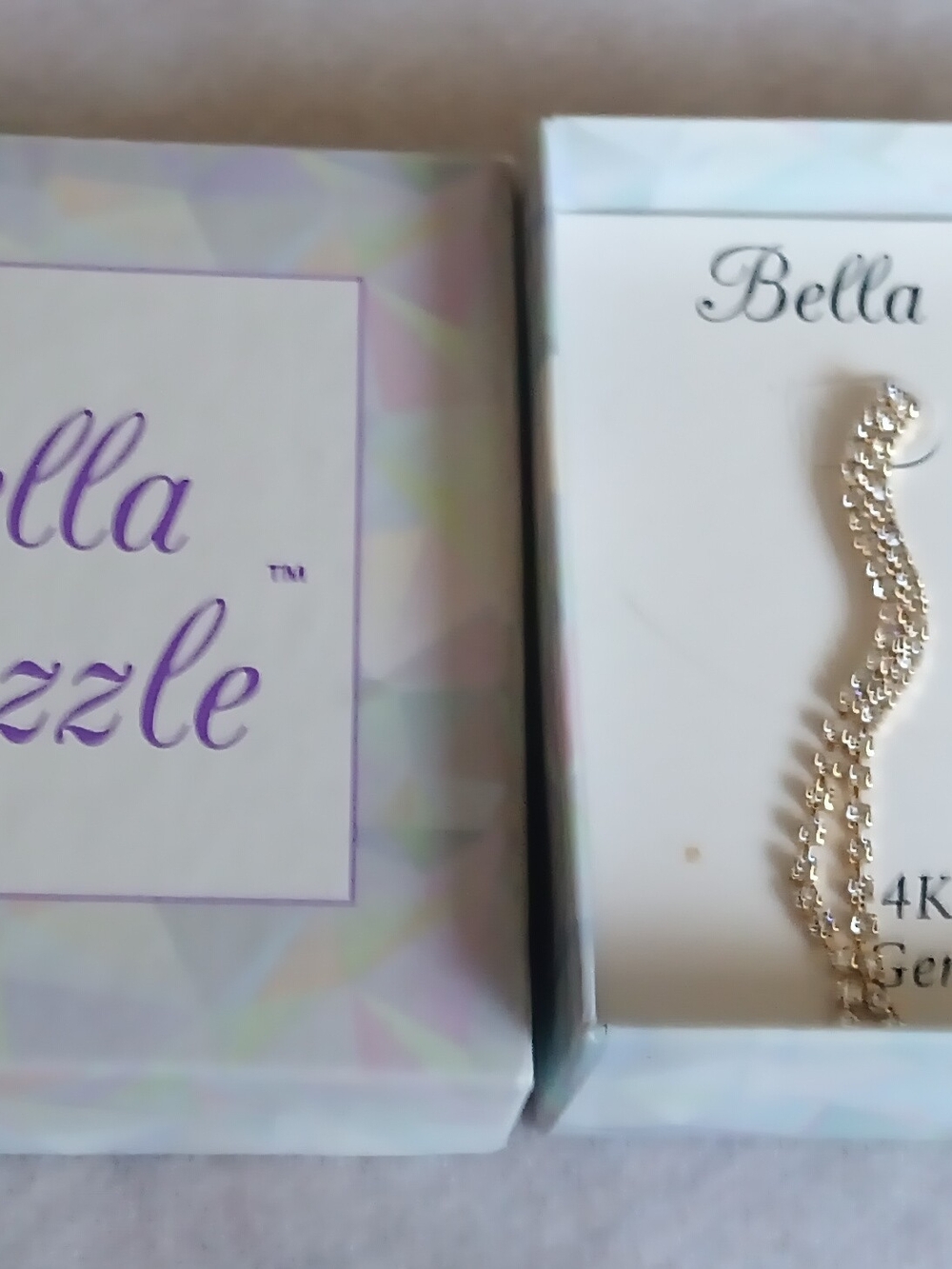 BELLA DAZZLE 14. K GOLD PLATED GENUINE CRYSTAL PAGEANT EARRINGS